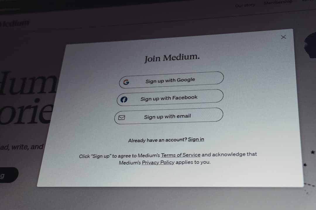 "Sign up screen with Google, Facebook, and email options, plus toggle switch to add SMS opt-in for collecting phone numbers a